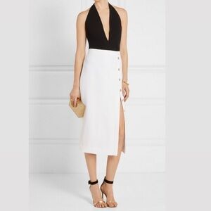 Cushnie et Ochs Button Embellished Skirt in white size 2